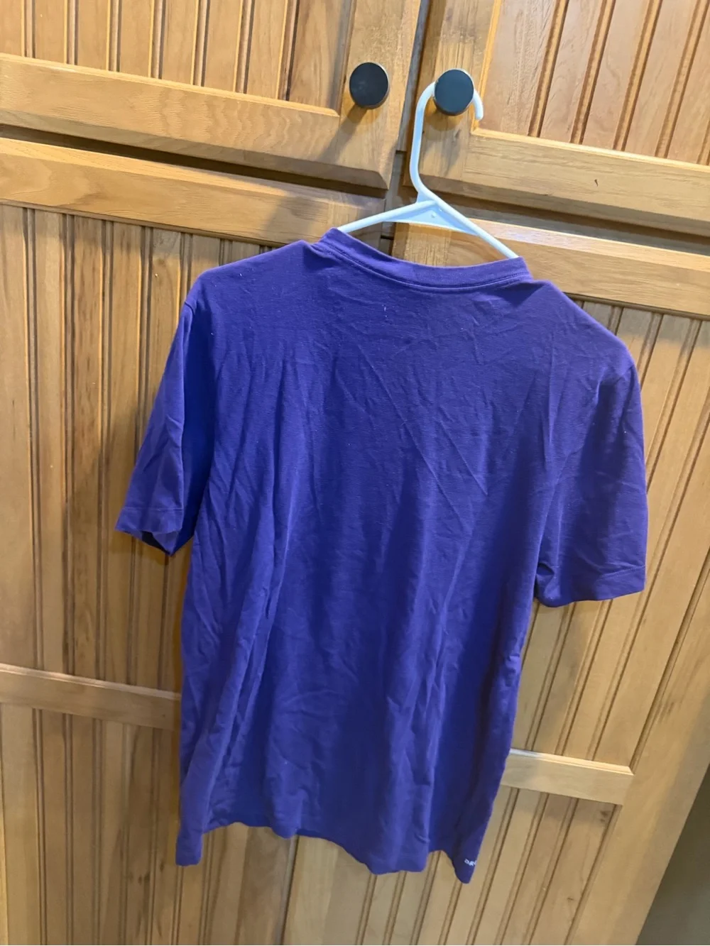 Nike Purple LSU Soccer Short Sleeve Tee with White Logo